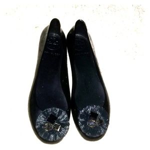 Tory Burch flats rubber material